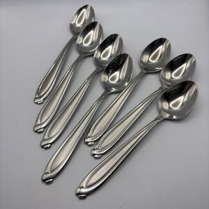 7 Hampton Silversmiths CONCORDE Dinner Spoons Stainless Steel Flatware 18/8